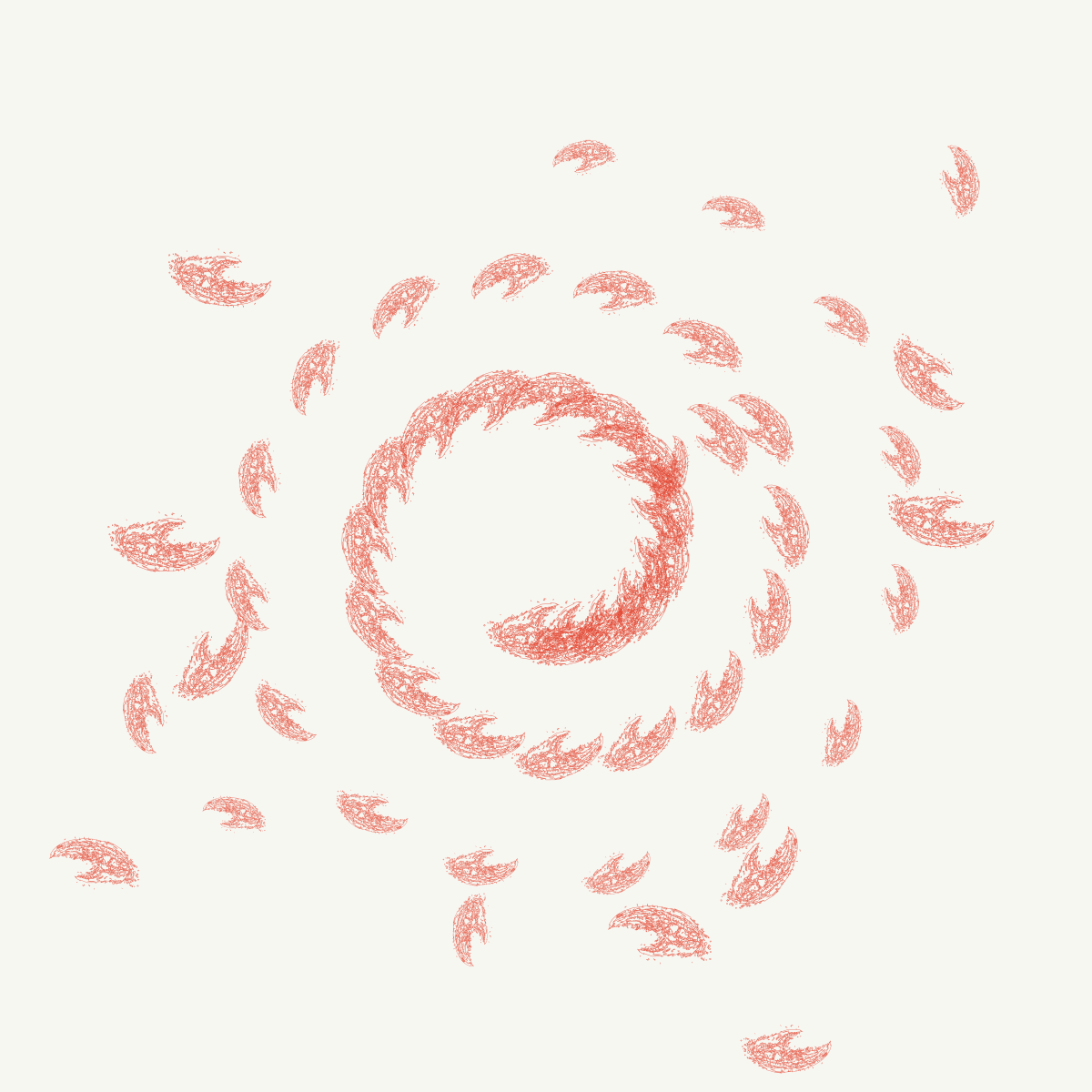 Clawglyph density distribution